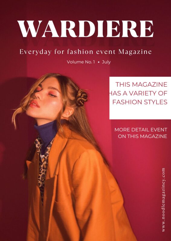 Red Brown Fashion Event Magazine