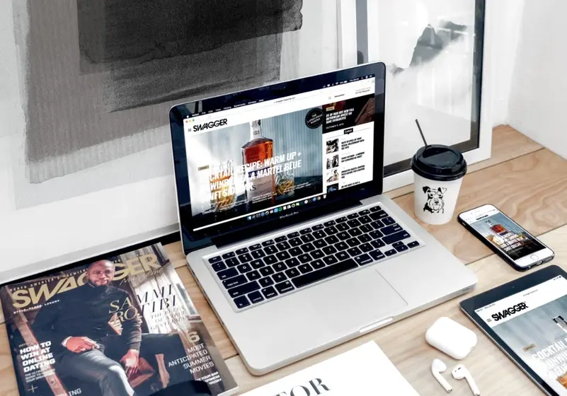 Digital magazine subscription open on a tablet